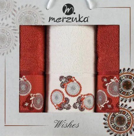 

Набор полотенец Merzuka Wishes 11718 (3 шт, в коробке, терракотовый)
