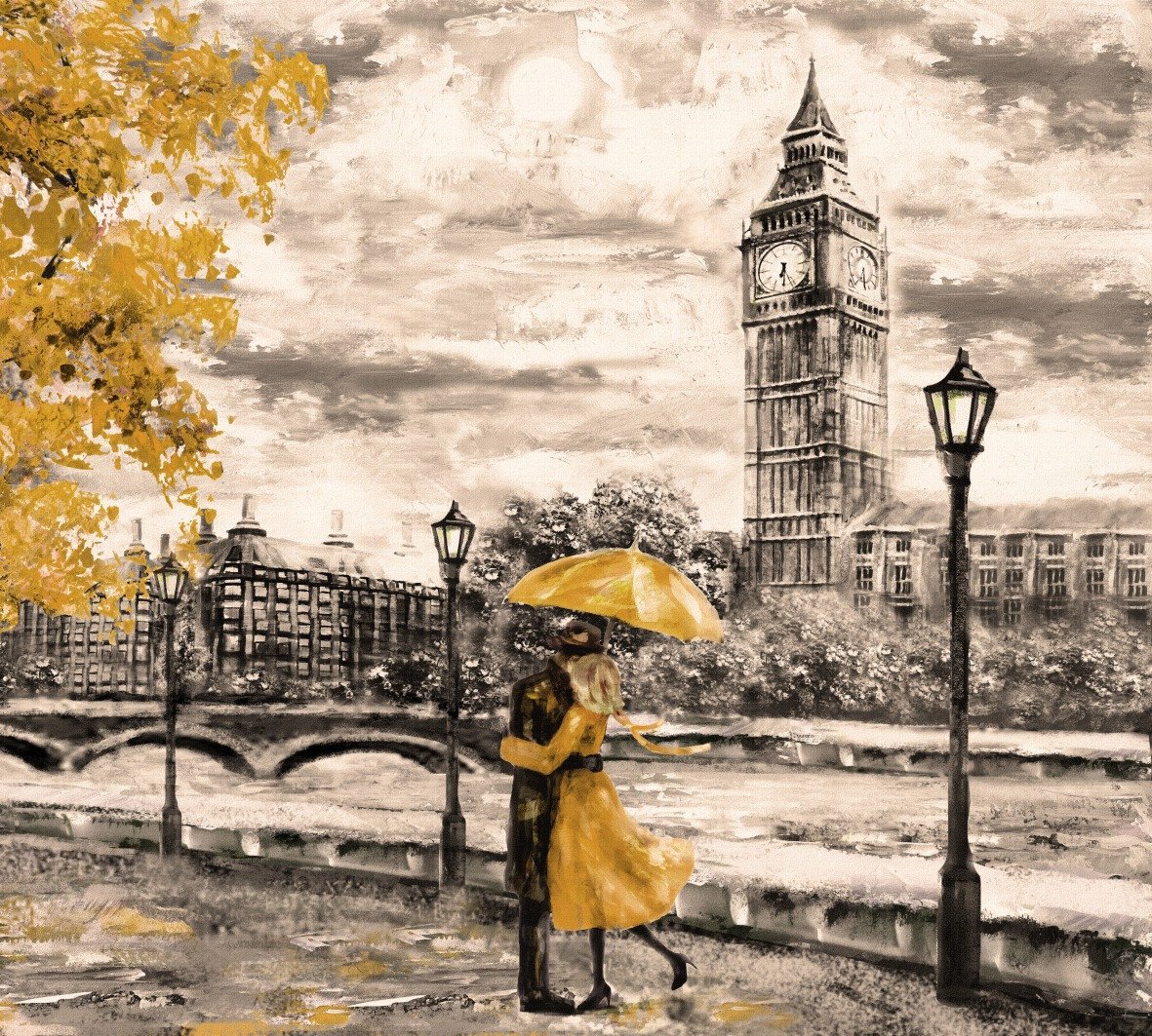

Фотообои ФабрикаФресок Живопись. Акварельный Лондон. Бигбен 1183270 (300x270)