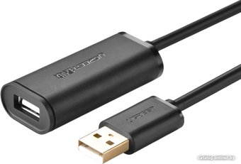 Кабель Ugreen US121 10321 USB Type-A - USB Type-A (10 м, черный)