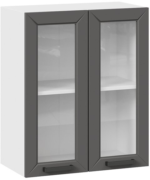 

Шкаф навесной Трия Лорас 1В6С (белый/холст вулкан)