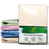 Простыня Альвитек Поплин однотонный на резинке 160x200x25 ПР-ПО-Р-160-БЕЖ (бежевый)