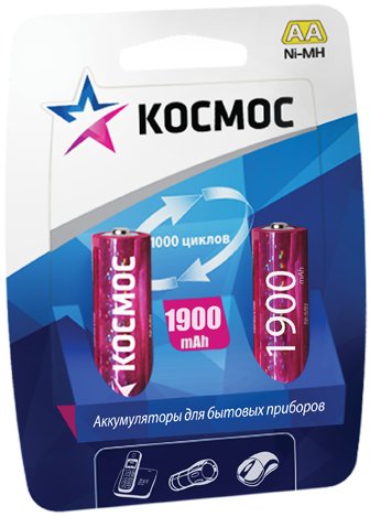 

Аккумулятор КОСМОС AA 1900mAh 2 шт
