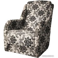 Интерьерное кресло Асмана Дачник-1 (вензель коричневый/рогожка)