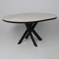 Кухонный стол Мамадома Ronaldo-120 раздвижной 120-160 (onyx premium cer/черный)