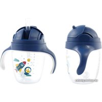  BabyOno С трубочкой 1464/02 (240 мл, синий)