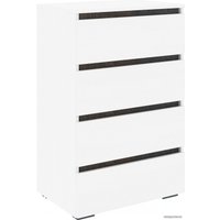 Комод Кортекс-мебель Бари 60 4ш (белый/белый/береза)