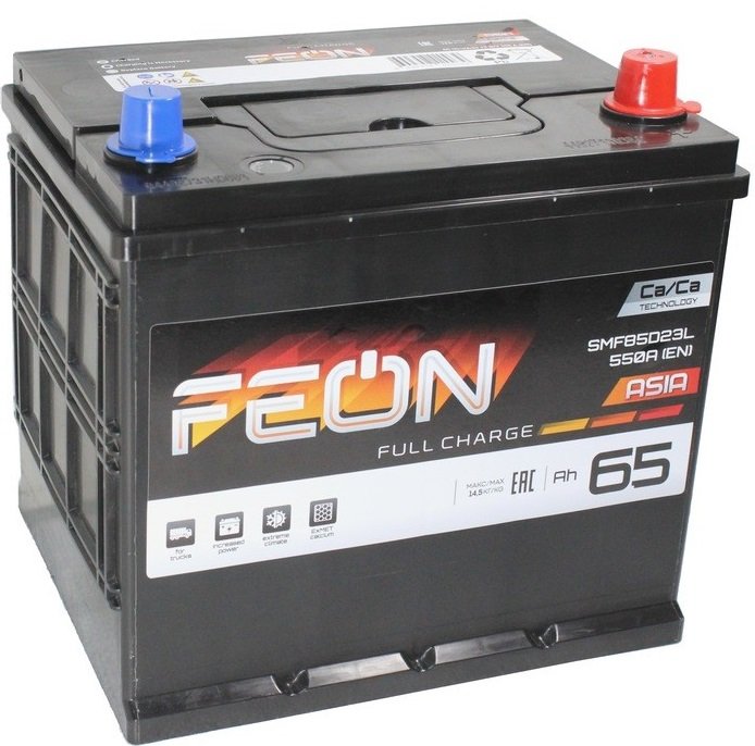 

Автомобильный аккумулятор Feon Asia R+ (65 А·ч)