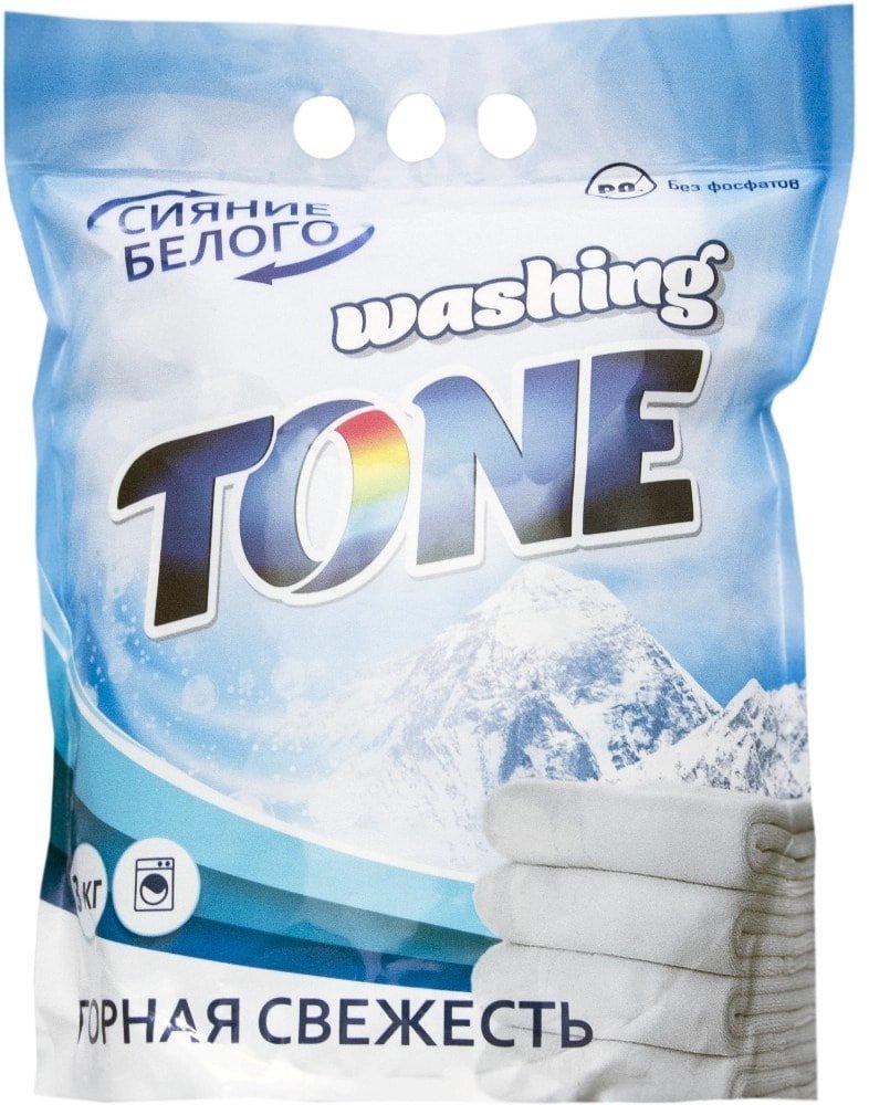 

Стиральный порошок Washing Tone Горная свежесть 3 кг