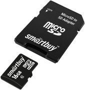 microSDHC SB16GBSDCL10-01LE 16GB (с адаптером)