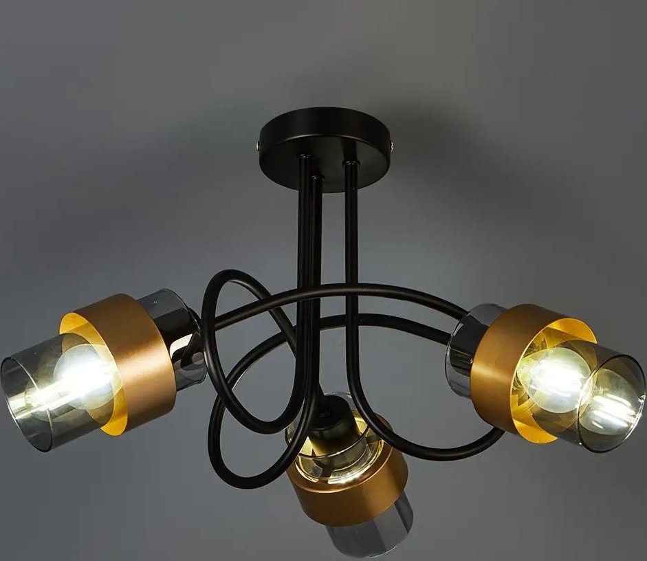 

Люстра средней высоты Escada 1139/3P (черный/золото)