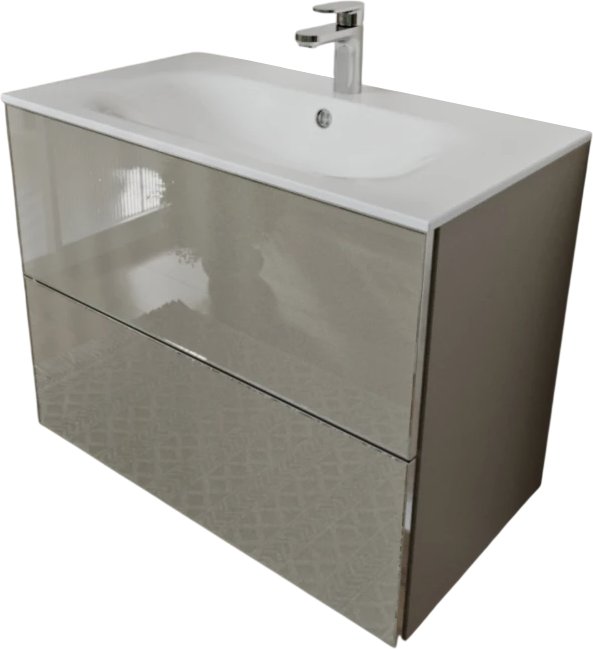 MebelVann Тумба с умывальником Вега 80x62x45 с 2 ящиками VEG10802200501OSL (капучино)