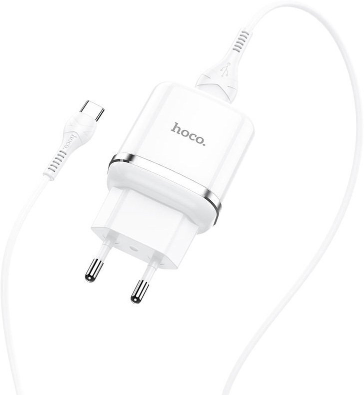 

Сетевое зарядное Hoco N3 USB Type-C (белый)