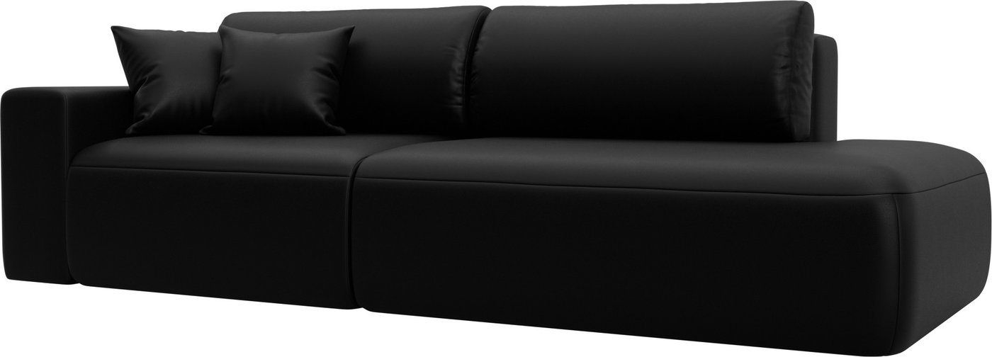 

Диван Лига диванов Лига-036 НПБ Модерн подлокотник слева 127712L (экокожа Grifon 18 черный)