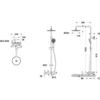 Душевая система  Bravat Waterfall F639114C-A2-RUS