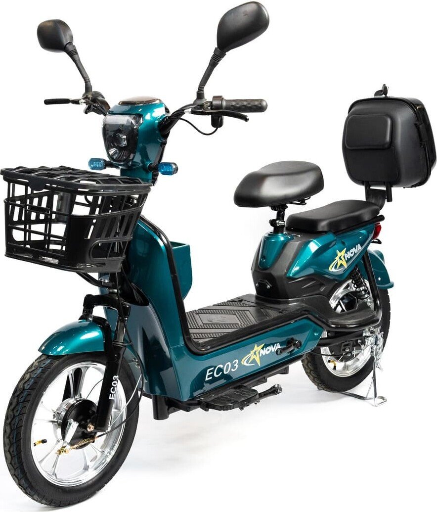Электроскутер NOVA EC03 (зеленый, без цепи)