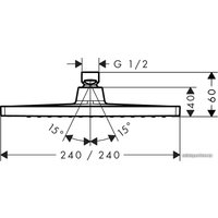 Верхний душ Hansgrohe Crometta E 240 1jet [26726000]