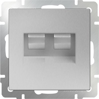 

Розетка компьютерная Werkel WL06-RJ11+RJ45 (серебряный)