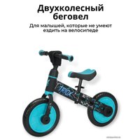 Беговел-велосипед Bubago Triox BG110-2 (черный/синий)