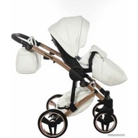 Универсальная коляска Junama Glow V2 (2 в 1, белый/матовая медь)