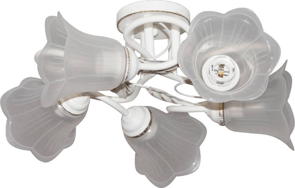 

Припотолочная люстра Элетех Бонни 151 НПБ 01-5х60-153 Е27 1005404779 (белый/золото)