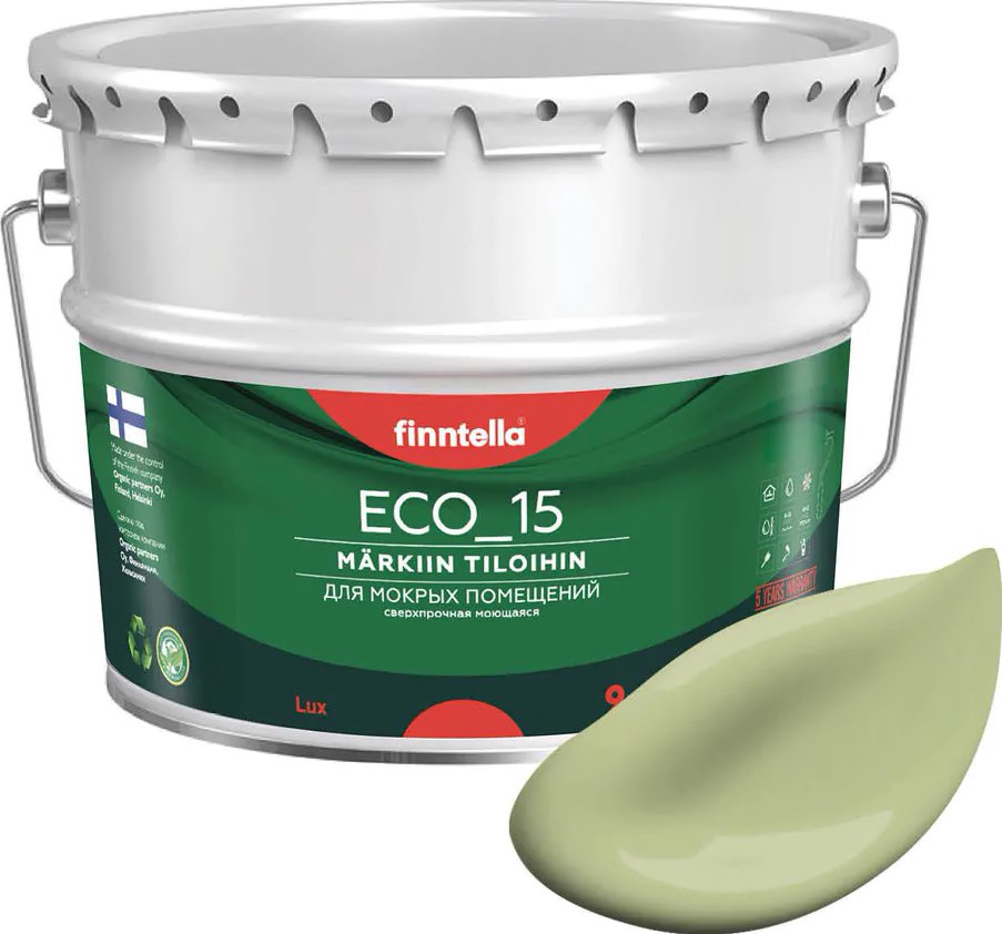 

Краска Finntella Eco 15 Vihrea Tee F-10-1-9-FL033 9 л (пастельно-зеленый)