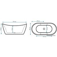 Ванна Rea Ferrano 170x80