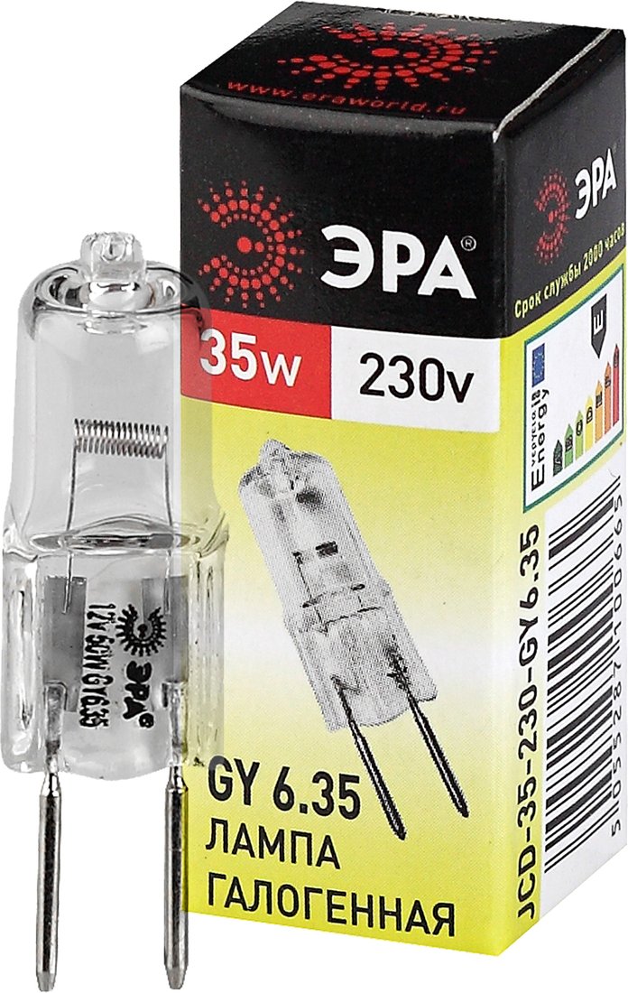 

Галогенная лампа ЭРА GY6.35-JCD-35W-230V C0027373
