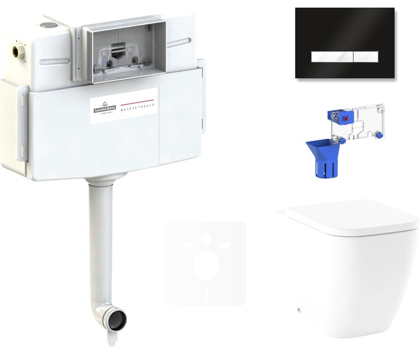 

Унитаз приставной Lavinia Boho Relfix One 5 в 1 87551024 (черный/белый стекло)