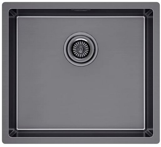 

Кухонная мойка Paulmark Lassan 49 UNI LA49-GM (черный/вороненая сталь)