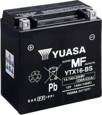 Мотоциклетный аккумулятор Yuasa YTX16-BS (14 А·ч)