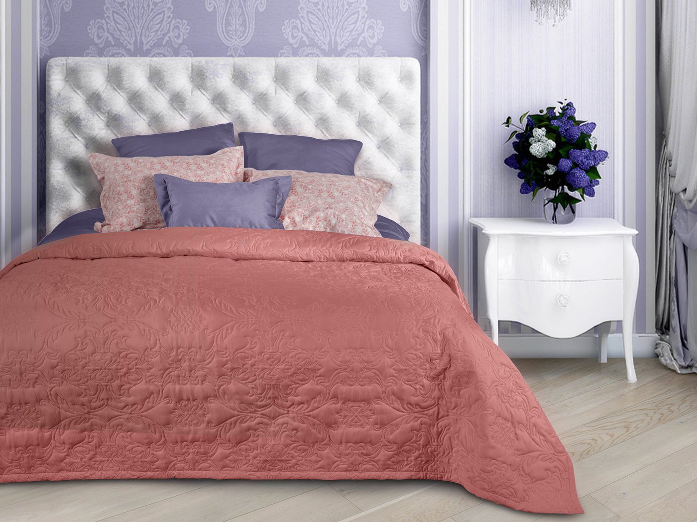 Покрывало Primavelle Bellissimo Arti 140x200 2519100514-09Vn (вензель марсала)