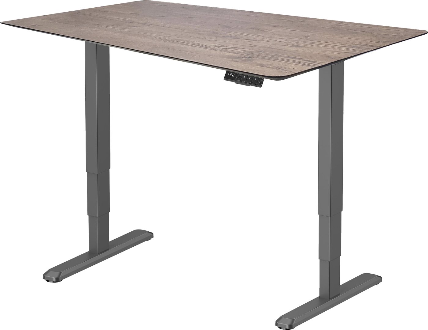 

Стол для работы стоя ErgoSmart Wooden Unique Ergo Desk 1300х750х27 мм (скошенный край, дуб мореный/черный)