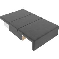 Диван Лига диванов Лагуна (велюр серый/кант велюр бежевый)