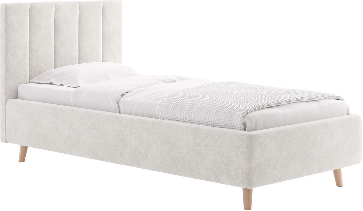 Кровать Сонум Alma 90x200 (микровелюр белый)