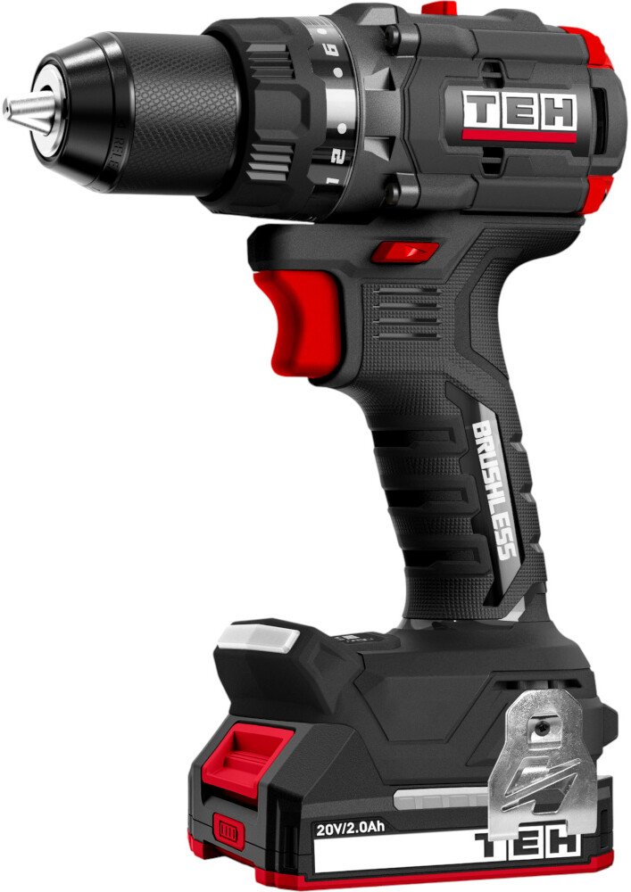 

Дрель-шуруповерт TEH TDBL1020-2B (с 2-мя АКБ, кейс)