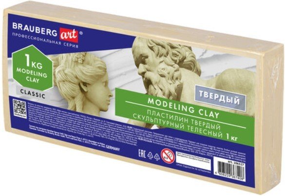 

Пластилин скульптурный BRAUBERG Art Classic 106527 (телесный)