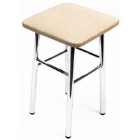 Табурет ВВР Классик (бежевый крокодил/хром, экокожа)