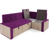 Угловой диван Мебель-АРС Таллин 191x83x121 (фиолетовый)