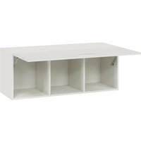 Шкаф распашной Трия Стелла Настенный (белый холст/белый жемчуг)