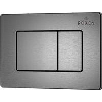 Унитаз подвесной Roxen Cube One Rimless 6 в 1 StounFix Dual Fresh 616329 (оружейная сталь/металл)