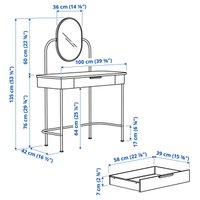 Туалетный столик с зеркалом Ikea Grafjallet 30570225