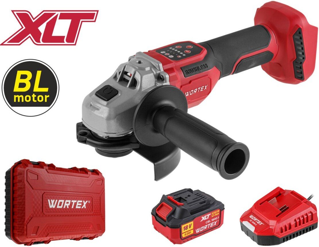 

Угловая шлифмашина Wortex CAG 1812-2 SE SET 1334919 (с 1-им АКБ, кейс)