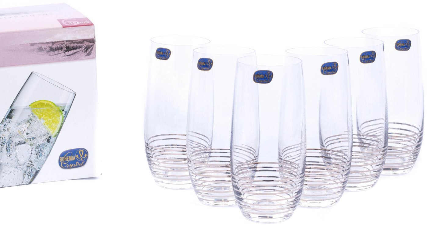 

Набор стаканов для воды и напитков Bohemia Crystal Club 25180/M8434/350