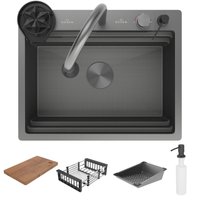 Кухонная мойка Roxen Stage Plus 560250-60-BS многофункциональная 8 в 1 (60*48/текстурный графит)