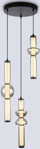 Подвесная люстра Ambrella light LH11026/3 BK/SM (черный/дымчатый)