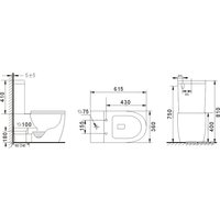 Унитаз напольный Gid Tr2177BL (черный матовый)
