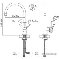 Смеситель Omoikiri Wakayama - PVD-GM 4994290