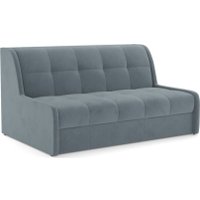 Диван Мебель-АРС Аккордеон Барон №6 ППУ 120x200 (велюр серый/синий HB-178/26) в Лиде