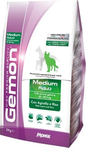 Сухой корм для собак Gemon Medium Adult with Lamb and Rice 20 кг