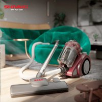 Пылесос Shivaki VCC0220 (с контейнером, винный)